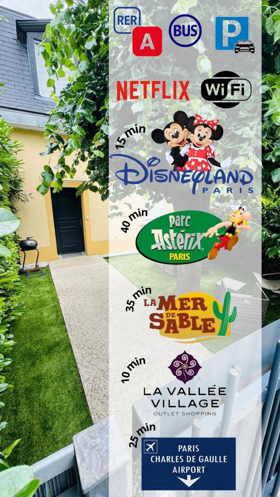 Superbe Duplex-15 Min Disneyland Villa Croissy-Beaubourg Bagian luar foto